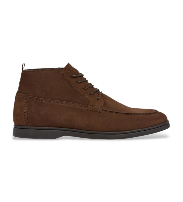Hackett London para hombre. HMS200020 Botines de piel Martin explorer marrón (40), Plano, Ante, Cordones, Casual