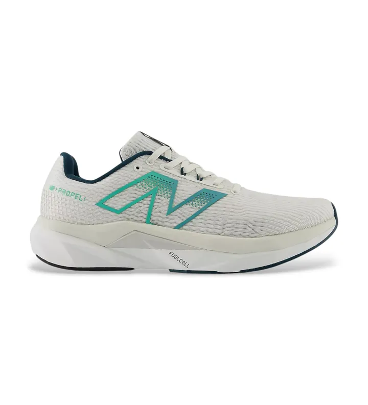New Balance para hombre. MFCPRV5 Zapatillas FuelCell Propelv5 blanco (40), Plano, Cordones, Casual, Deportivo, Running, Multideporte