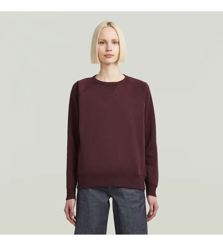 G-Star para mujer. D21253-C235-671 Sudadera Premium Core 2.0 granate (M), Casual, Algodón