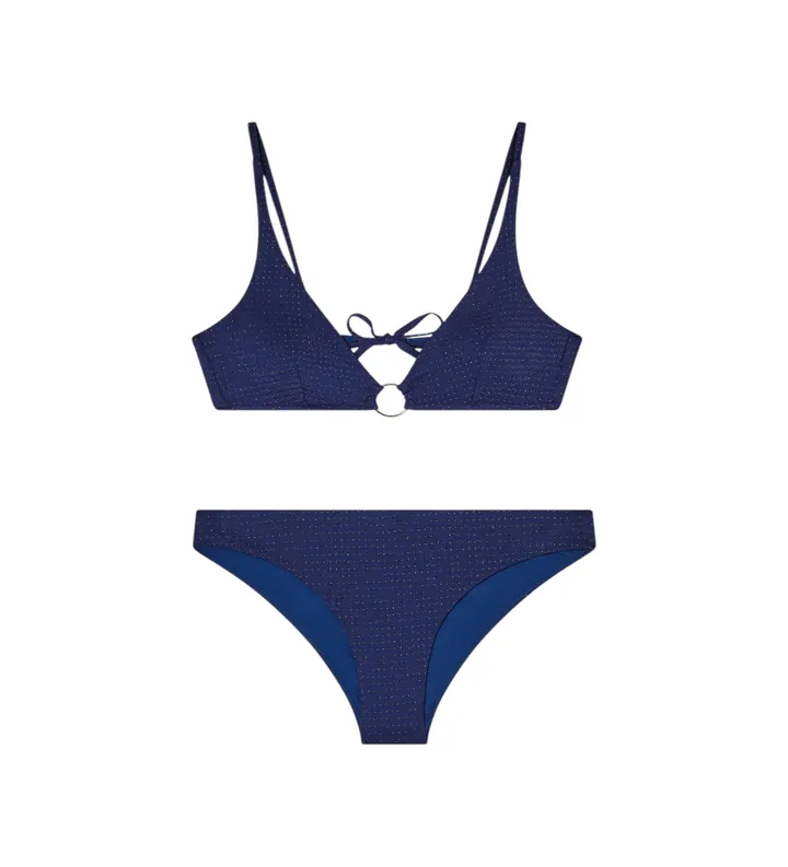 Emporio Armani para mujer. EW003390_AF20255 Bikini Lurex marino (L), Beachwear, Poliamida