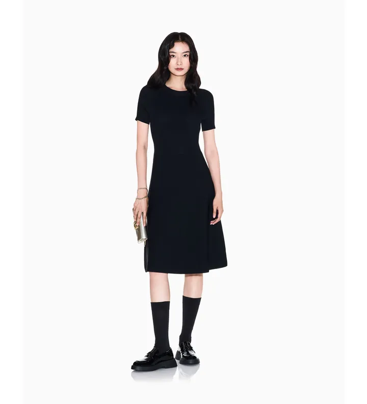 A|X Armani Exchange para mujer. XW001885AF10352UC001 Vestido Silueta negro (L), Casual, Clásico, Viscosa, Manga corta