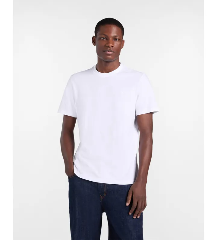 Harmont & Blaine para hombre. IRQ400021055 Camiseta perro salchicha en 3D blanco (L), Casual, Algodón, Manga corta