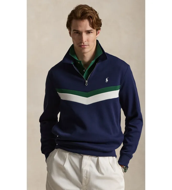 Polo Ralph Lauren para hombre. 710B20262002 Jersey estampado con manga corta marino (L), Casual, Algodón
