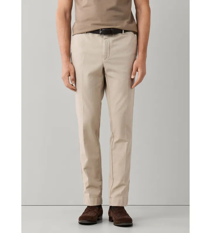 Hackett London para hombre. HM2100188 Pantalón Devon Texture beige (31/30), Casual, Algodón, Clásico
