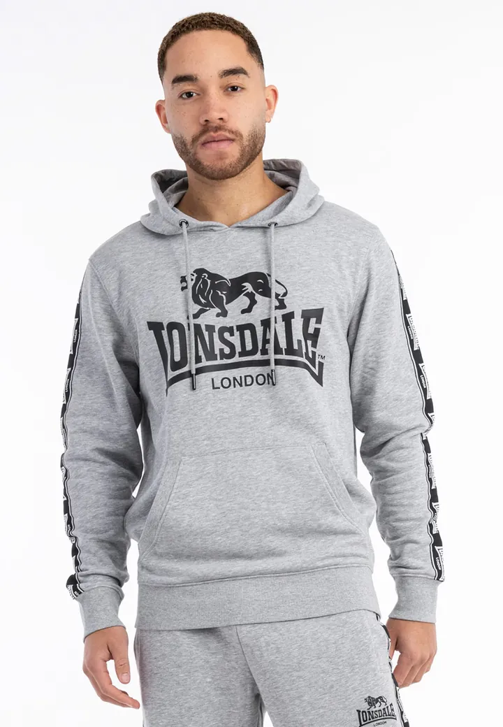 LONSDALE Sudadera 'Scousburgh' gris moteado / negro