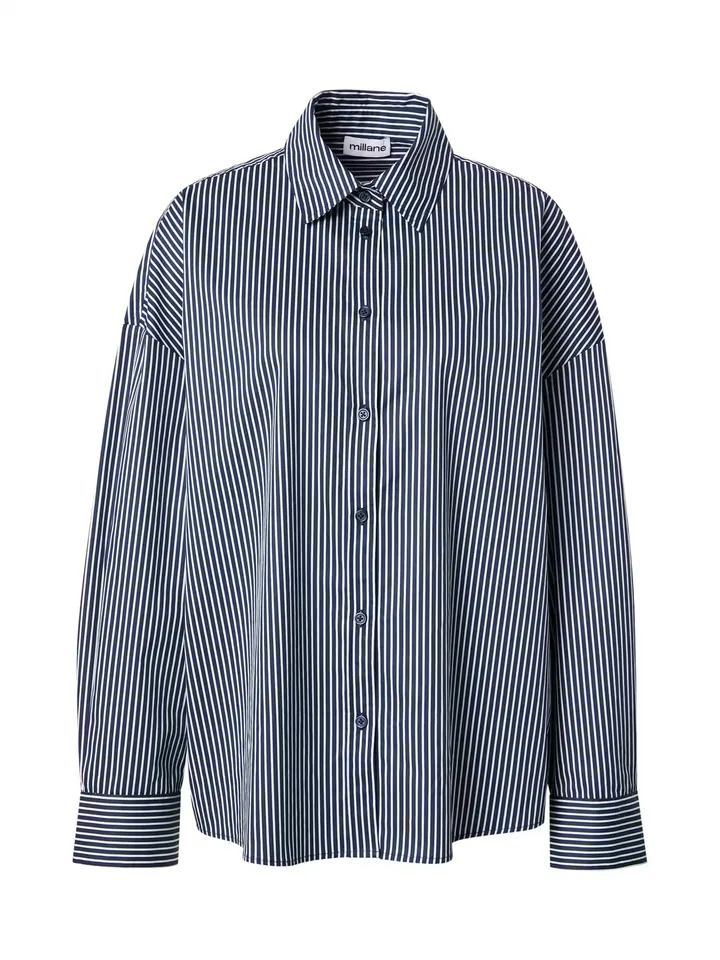 millane Blusa  azul oscuro / blanco