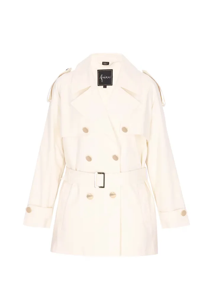 faina Abrigo de entretiempo 'Festive' offwhite