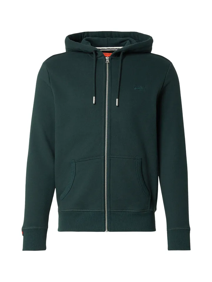 Superdry & Co Sudadera con cremallera 'Essential'  esmeralda