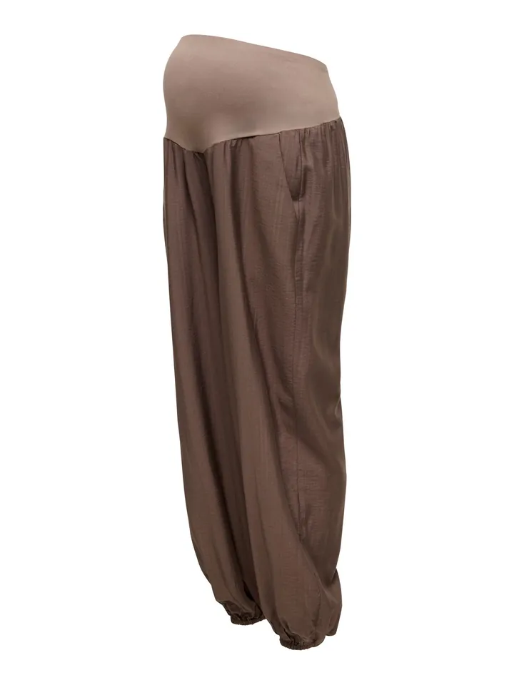 Only Maternity Pantalón bombacho 'OLMCamillie'  chocolate