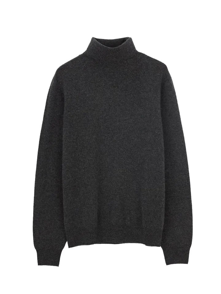 GOBI Cashmere Jersey 'Men's Essential Turtleneck Cashmere Sweater'  antracita