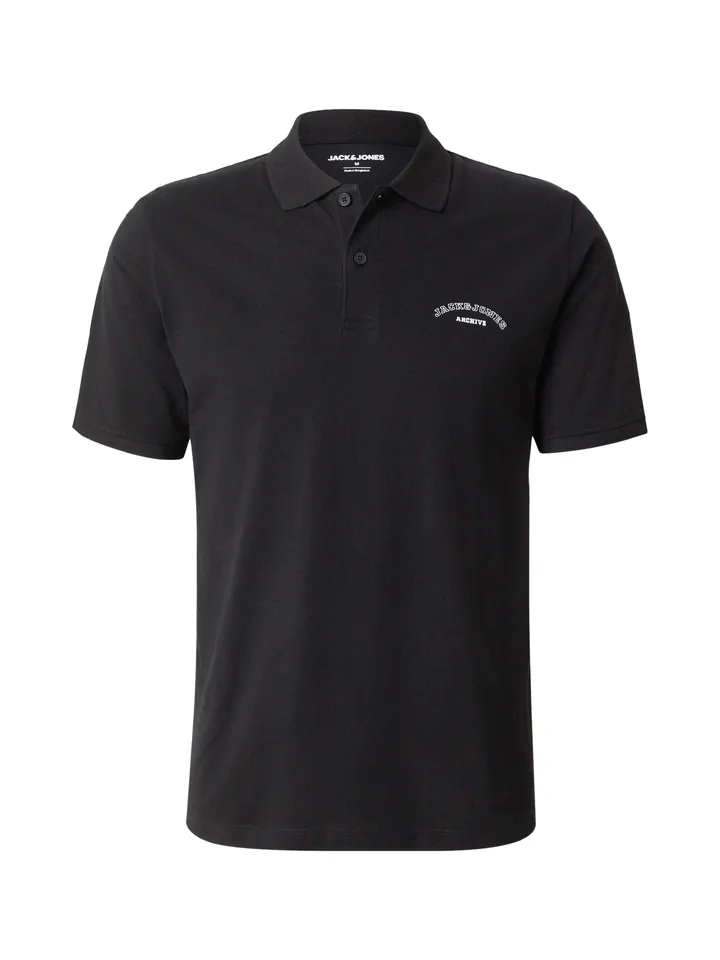 JACK & JONES Camiseta 'JJCollege' negro / blanco