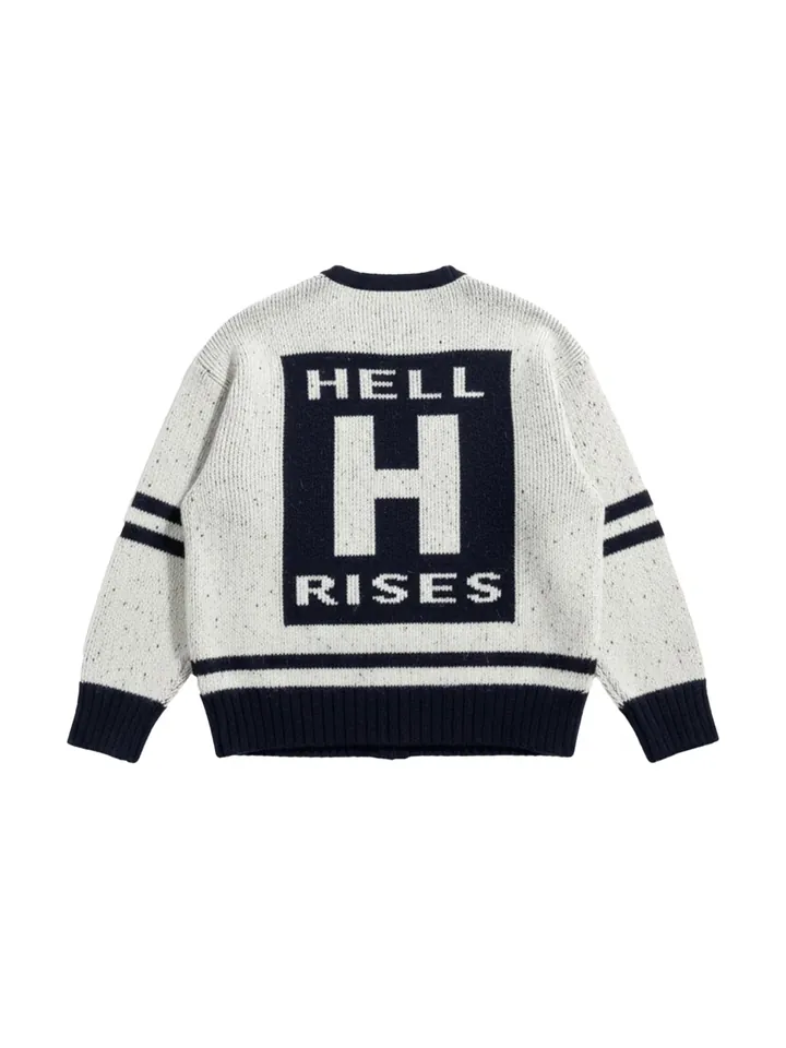 Kleidermafia Jersey 'Oversize Knit Letter Sweater - Navy Blue' navy