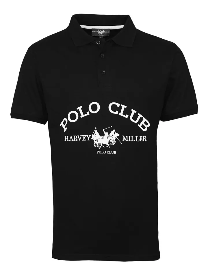 HARVEY MILLER Camiseta  negro / blanco