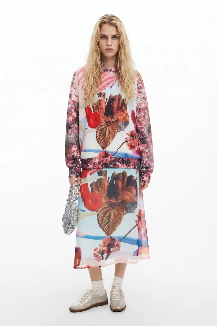 Desigual, Sudadera estampada M. Christian Lacroix, Algodon, M