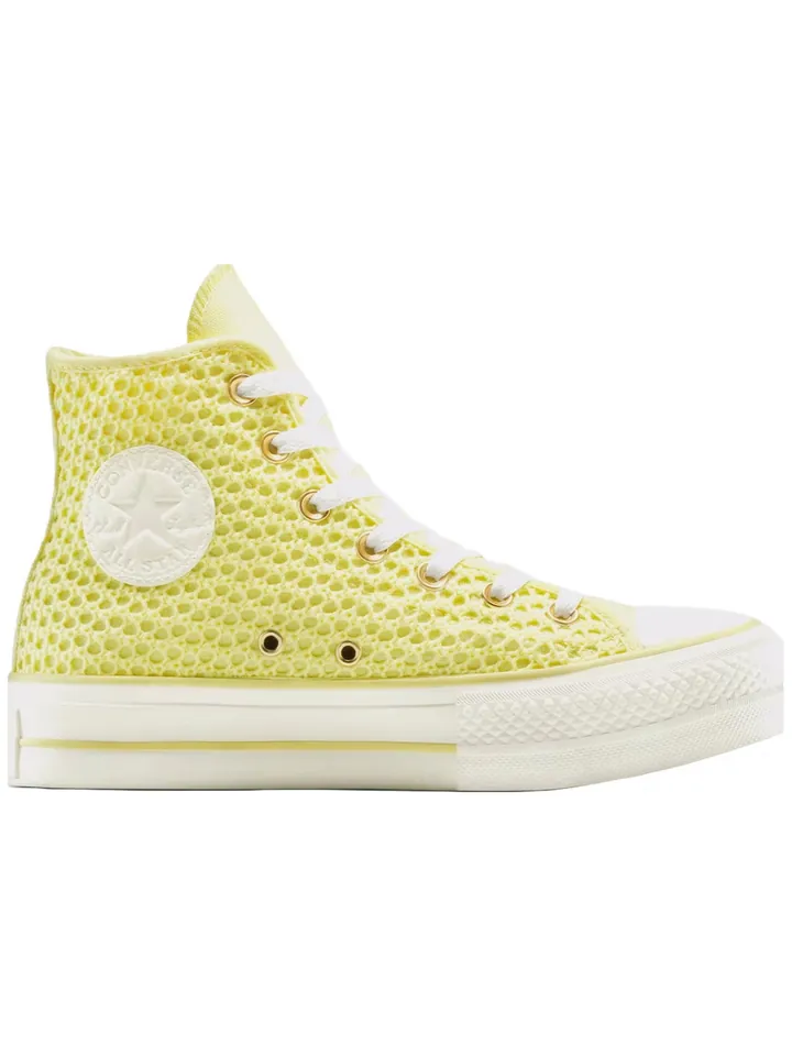 CONVERSE Zapatillas deportivas altas 'Converse Chuck Taylor All Star Lift Platform Knit' amarillo
