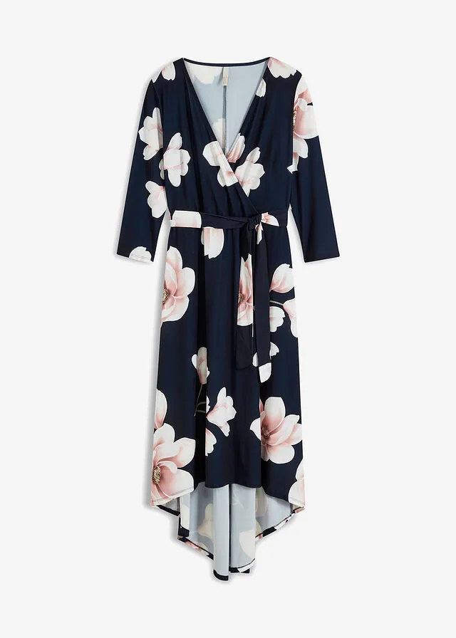 Vestido asimétrico de punto con cordón