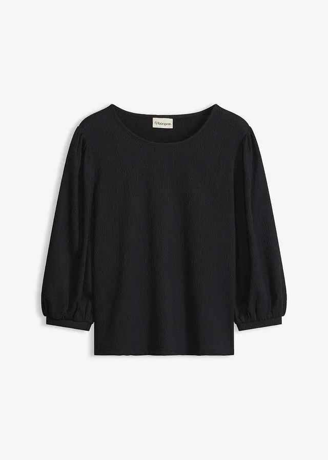 Blusa de crepé estructurado