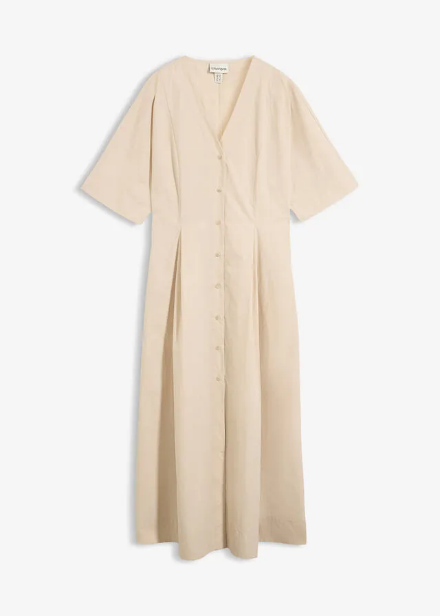 Vestido midi de mezcla de algodón