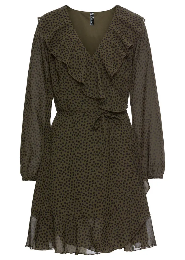 Vestido corto con efecto cruzado