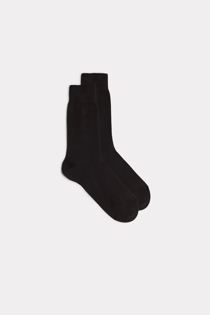 Intimissimi Calcetines Cortos de Algodón de Invierno Hombre Azul Tamaño 37-39