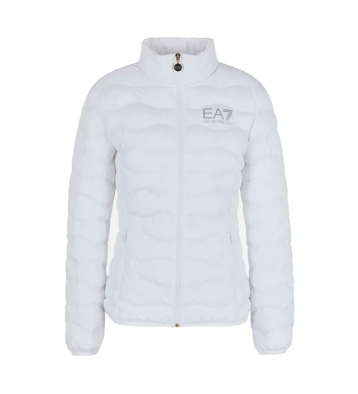 EA7 para mujer. 8NTB21_TNF8Z Chaqueta de plumas plegable Core blanco (3XL), Casual, Poliéster, Manga larga