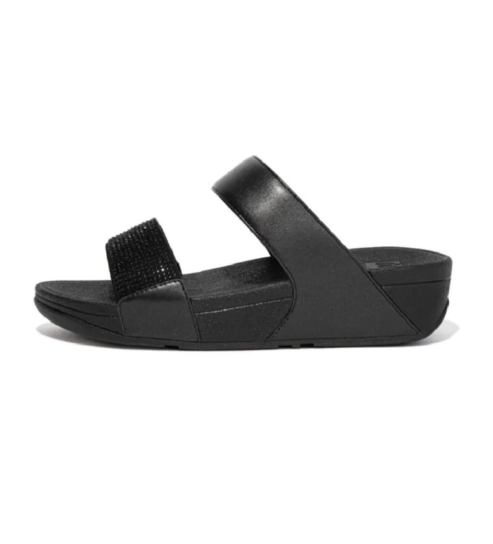 Fitflop para mujer. EC4-090 Chanclas Lulu Crystal negro (36), 3 a 5cm, Ninguno, Casual, Beachwear