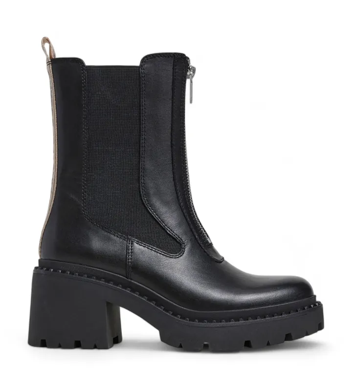 Pepe Jeans para mujer. PLS50550 Botines de Piel Glen Desert negro (37), 5 a 8cm, Cremallera, Casual