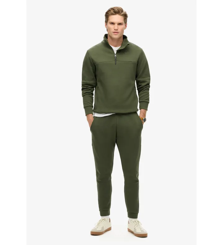 Superdry para hombre. M7011308A Pantalón Jogger de pernera cónica Tech verde (L), Casual, Algodón
