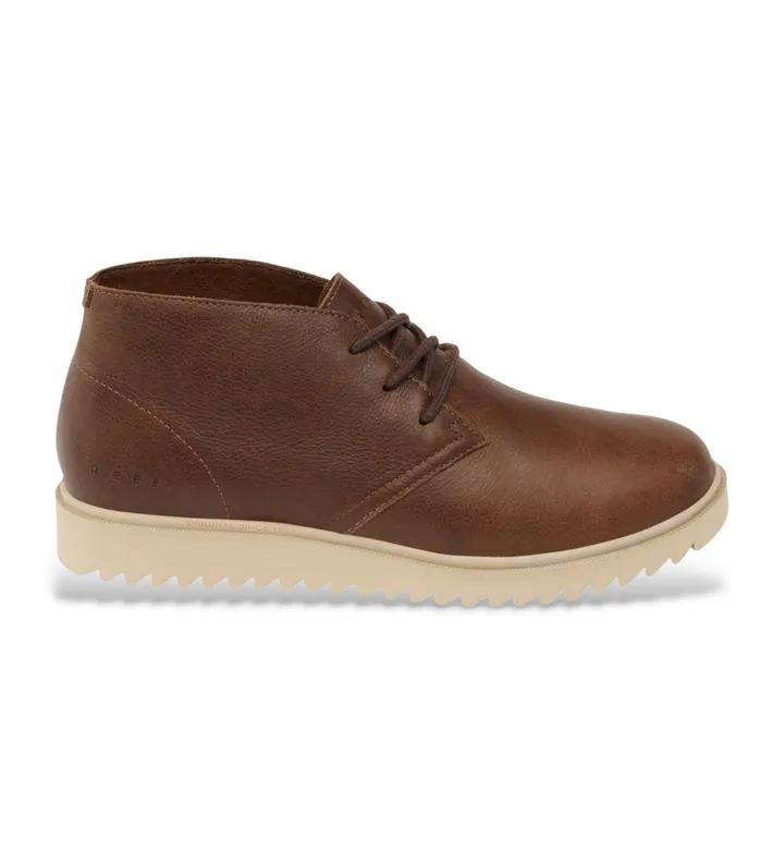 Reef para hombre. CJ6711 Zapatos de Piel Leucadian marrón (40), Plano, Cordones, Casual