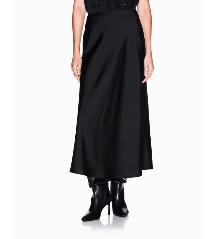A|X Armani Exchange para mujer. XW001420AF19592UC001 Falda Midi negro (3XL), Casual, Poliéster