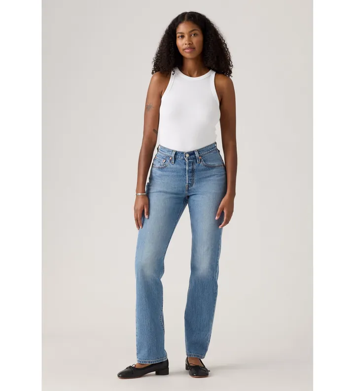 Levi's para mujer. 0036A-0002 Jeans 501 Curve azul (24/30), Casual, Algodón, Denim