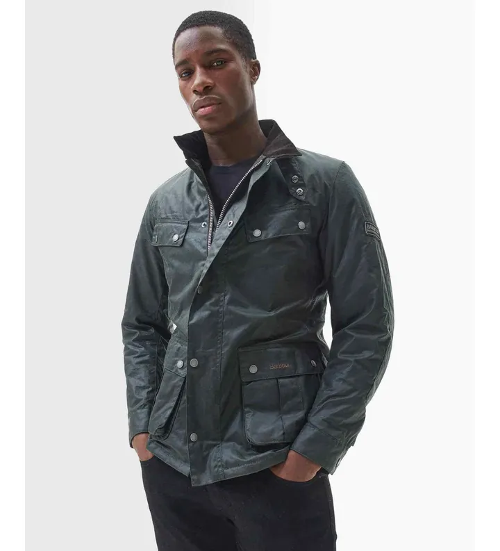 Barbour international para hombre. MWX2140 Chaqueta Tourer Duke verde (3XL), Casual, Algodón, Manga corta