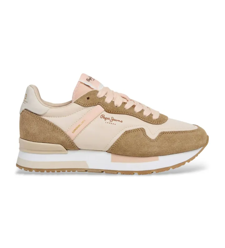 Pepe Jeans para mujer. PLS400033 Zapatillas Hailon Basic marrón (37), Plano, Cordones, Casual