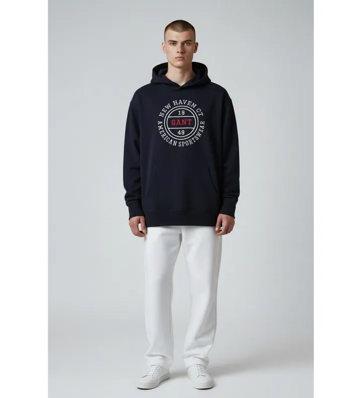 Gant para hombre. 2067110 Sudadera Graphic marino (L), Casual, Algodón