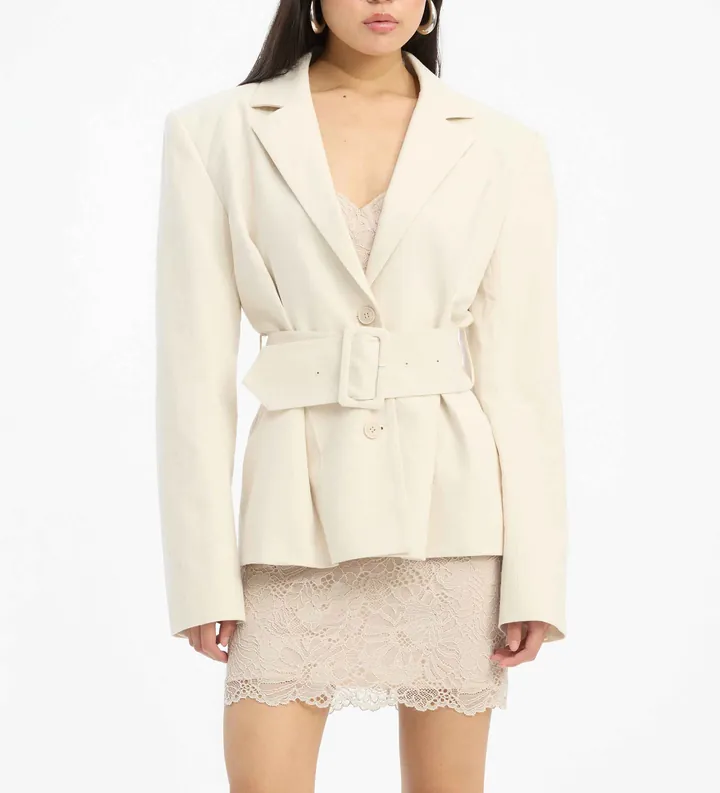 Rotate para mujer. 1155082059 Americana de lino Suiting beige (34), Casual