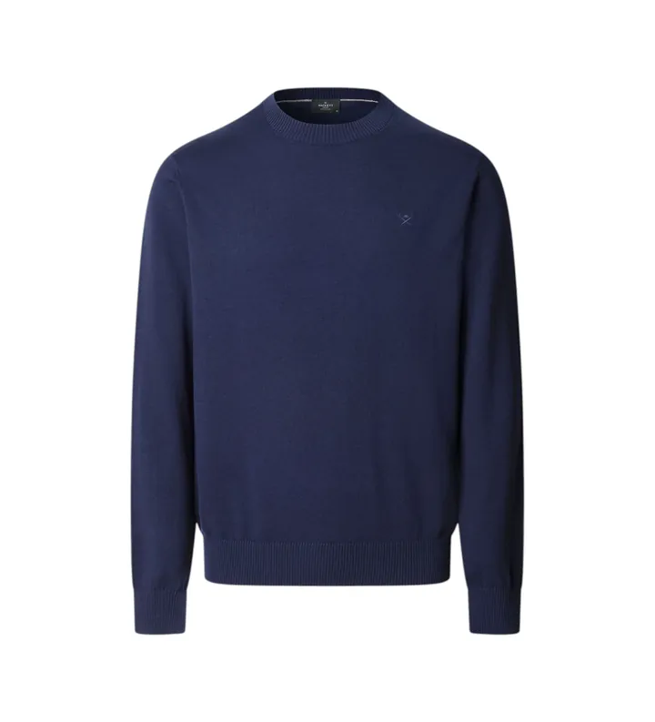 Hackett London para hombre. HM7000116 Jersey Essential azul (3XL), Negro, Casual, Algodón, Manga corta