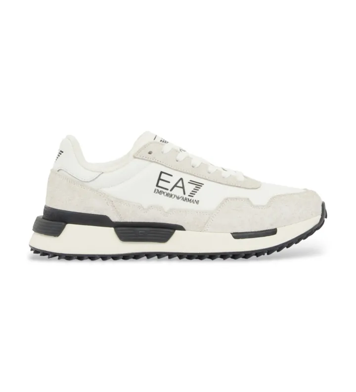 EA7 unisex. 7X000380_AF19175 Zapatillas Vintage Triple Blanco (39 1/3), Tela, Plano, Cordones, Deportivo