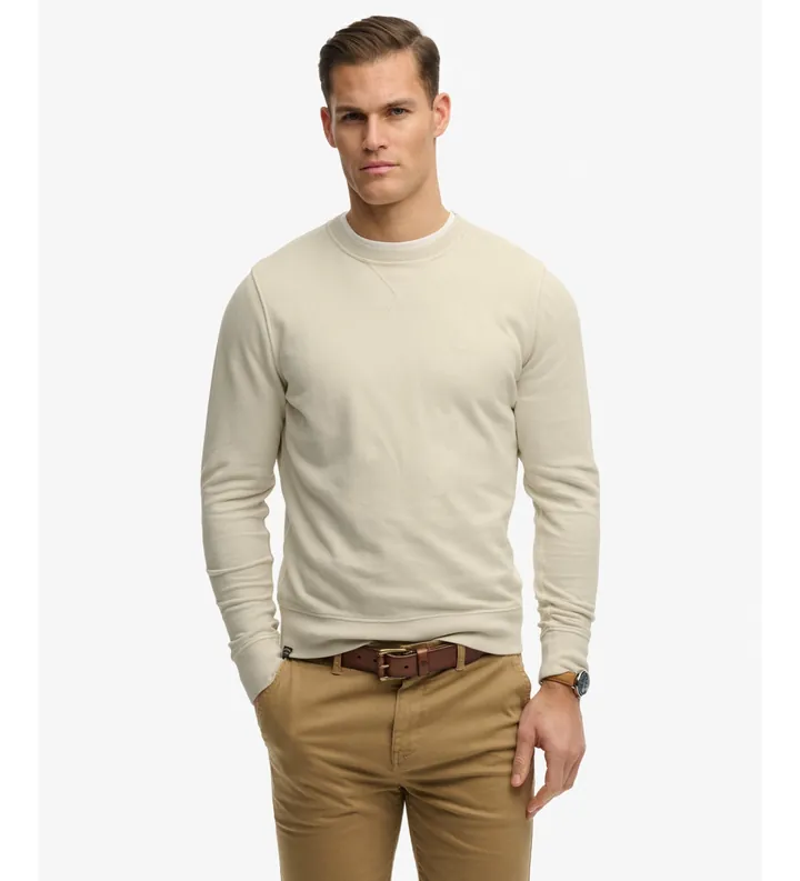 Superdry para hombre. M2014044A Sudadera Classic Essential beige (L), Casual, Algodón