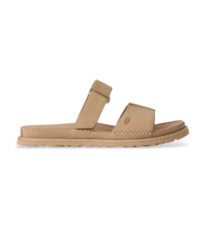 UGG para mujer. 1178590 Sandalias de piel GoldenGaze Slide beige (36), Plano, Ante, Ninguno, Casual