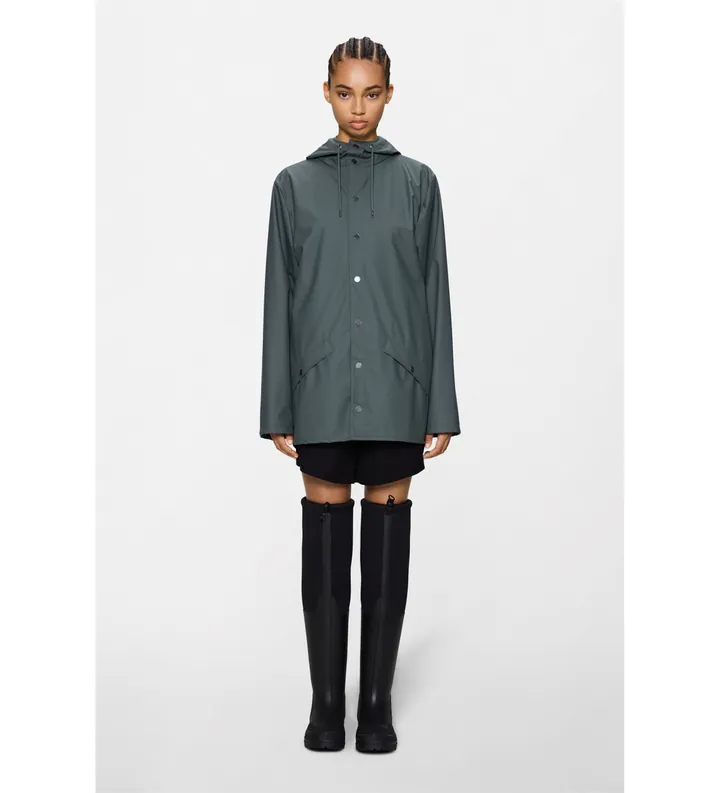 Rains unisex. 12010 Chaqueta W3 gris (L), Casual, Impermeable, Poliéster