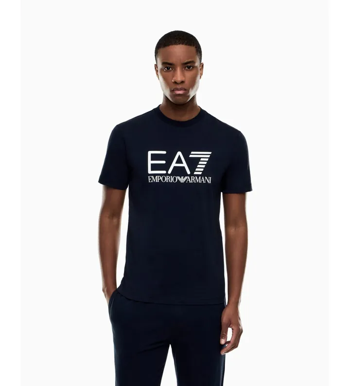 EA7 para hombre. 7M001412_AF22264 Camiseta Core Identity marino (M), Casual, Algodón, Manga corta