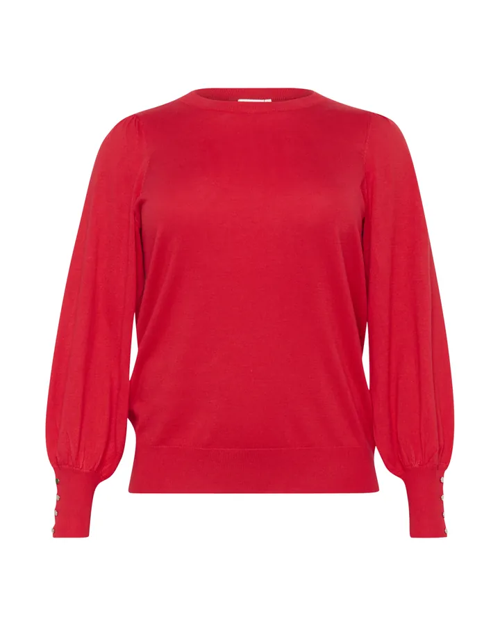 KAFFE CURVE Jersey 'Lizzy' rojo
