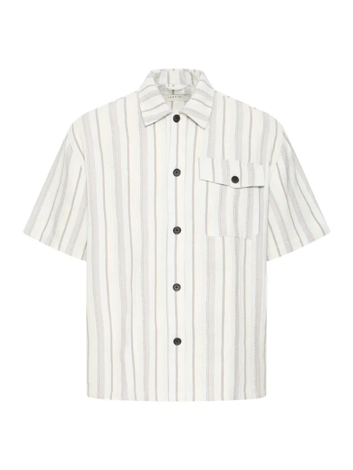 !Solid Camisa ' SDUmber '  beige / azul claro