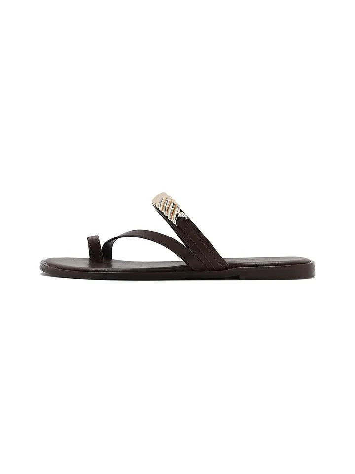 Derimod Sandalias de dedo  marrón oscuro