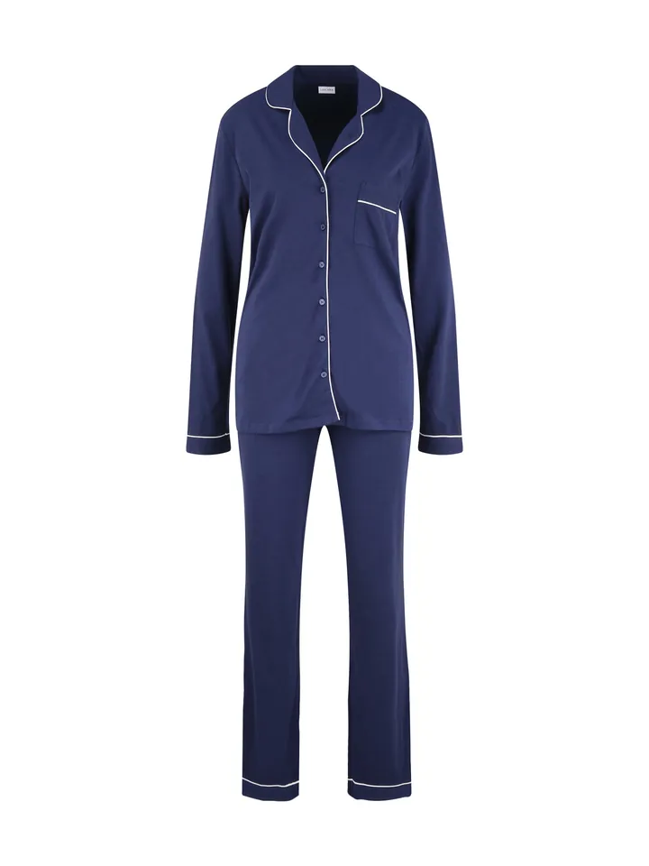 LASCANA Pijama navy / blanco