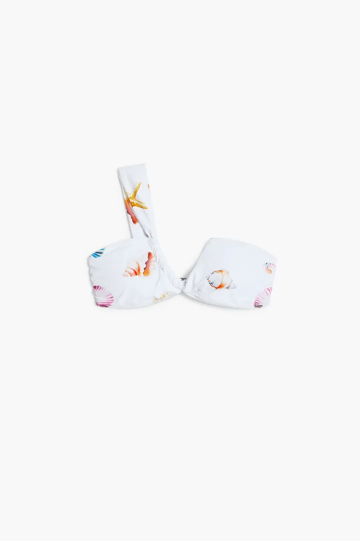 Desigual, Top bikini conchas, Blanco, L