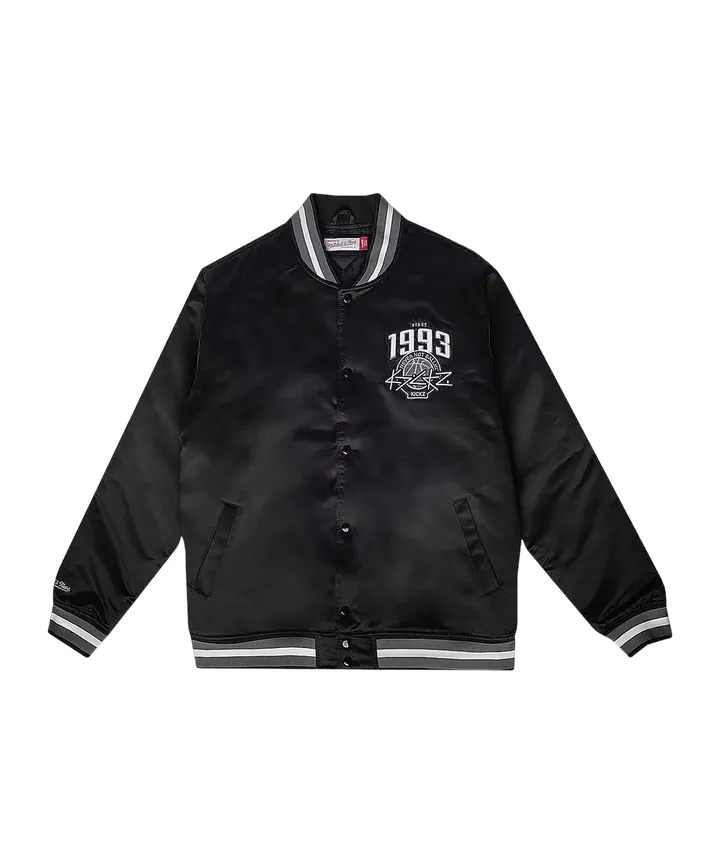 Mitchell & Ness Chaqueta de entretiempo gris / negro / blanco