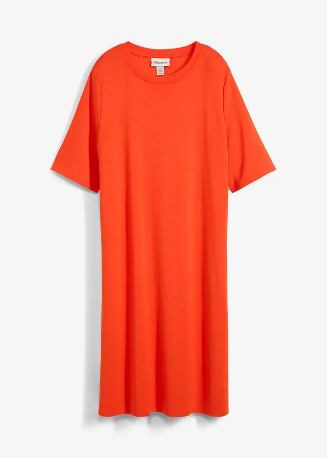 Vestido camisero con corte en A en mezcla de viscosa