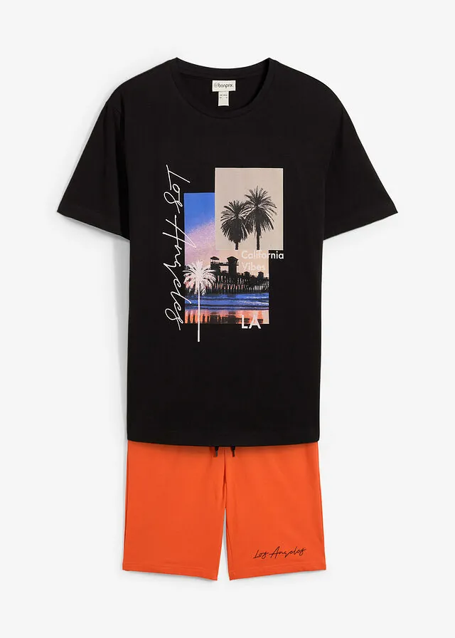 Camiseta y bermudas de chándal (2 piezas)