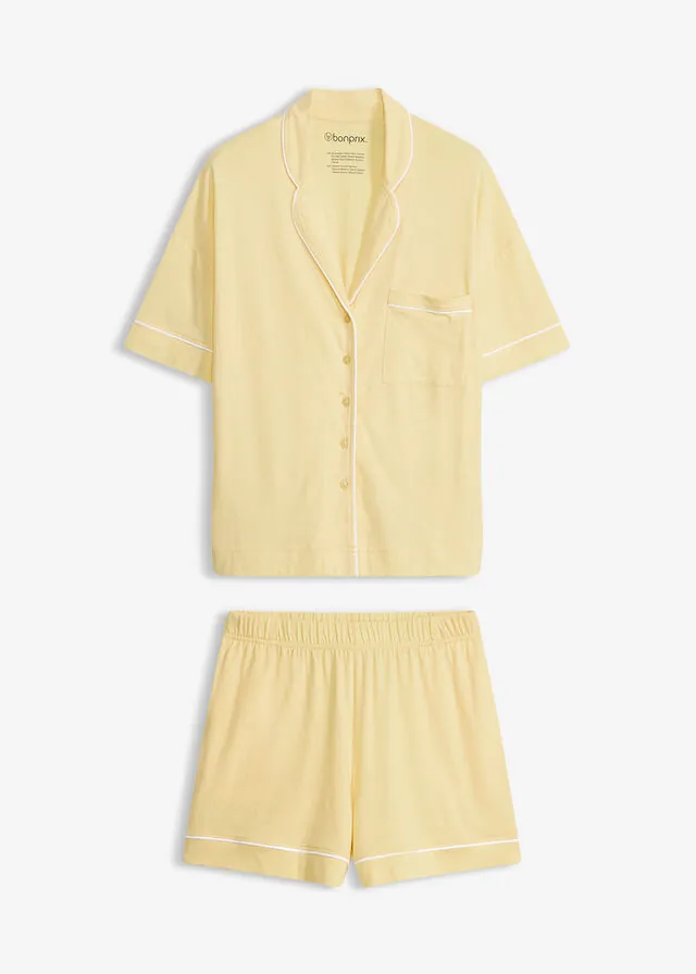 Pijama corto de mezcla de viscosa suave